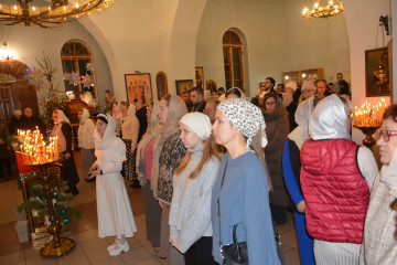 рождественское богослужение состоялось в Храме Казанской иконы Божией матери города Рудни - фото - 9